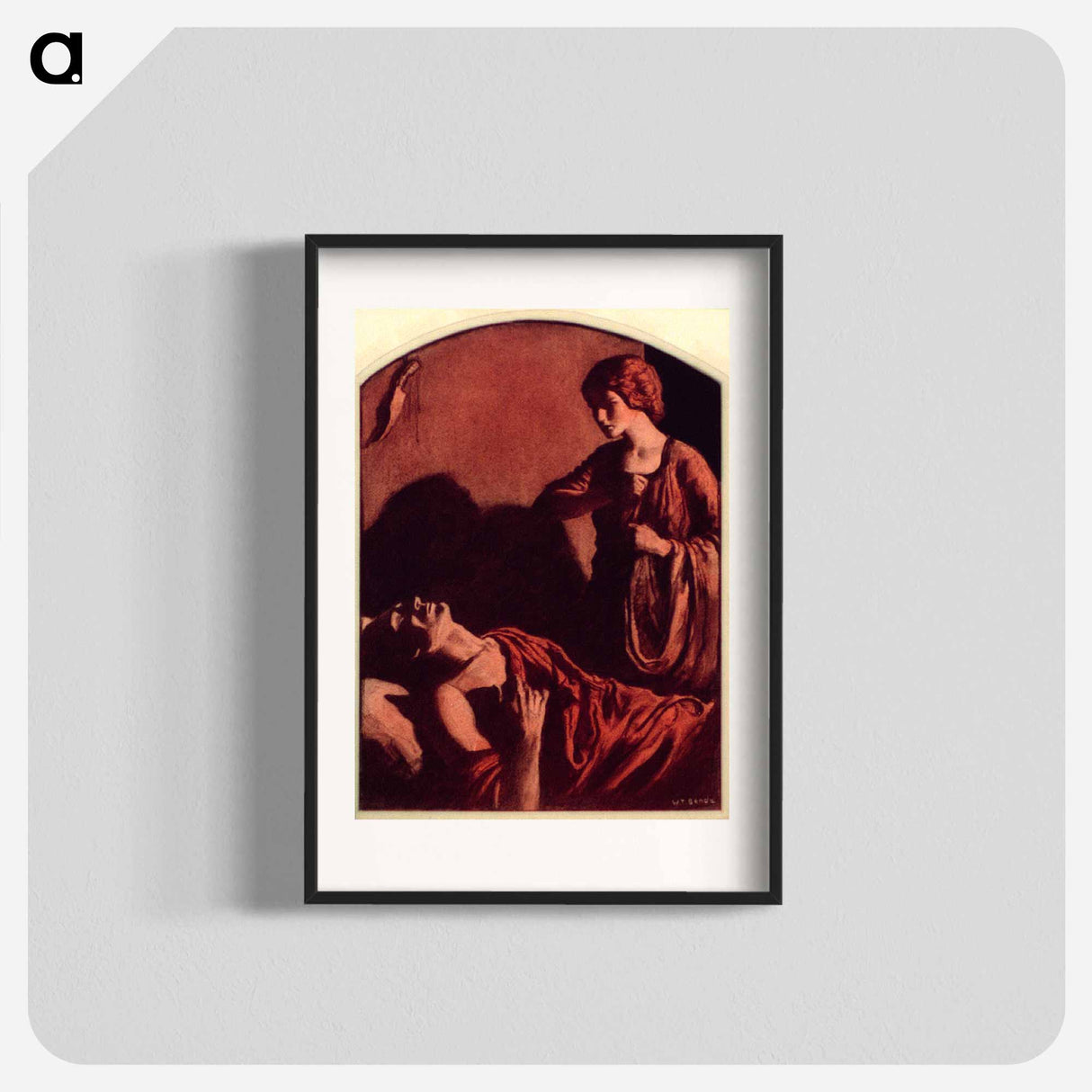 I opened the mosquito curtains, Millicent explained: he was lying on his back - Wladyslaw Theodor Benda Poster.