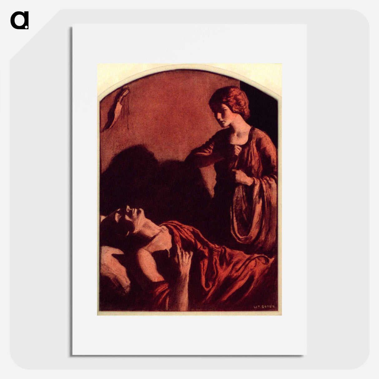 I opened the mosquito curtains, Millicent explained: he was lying on his back - Wladyslaw Theodor Benda Poster.