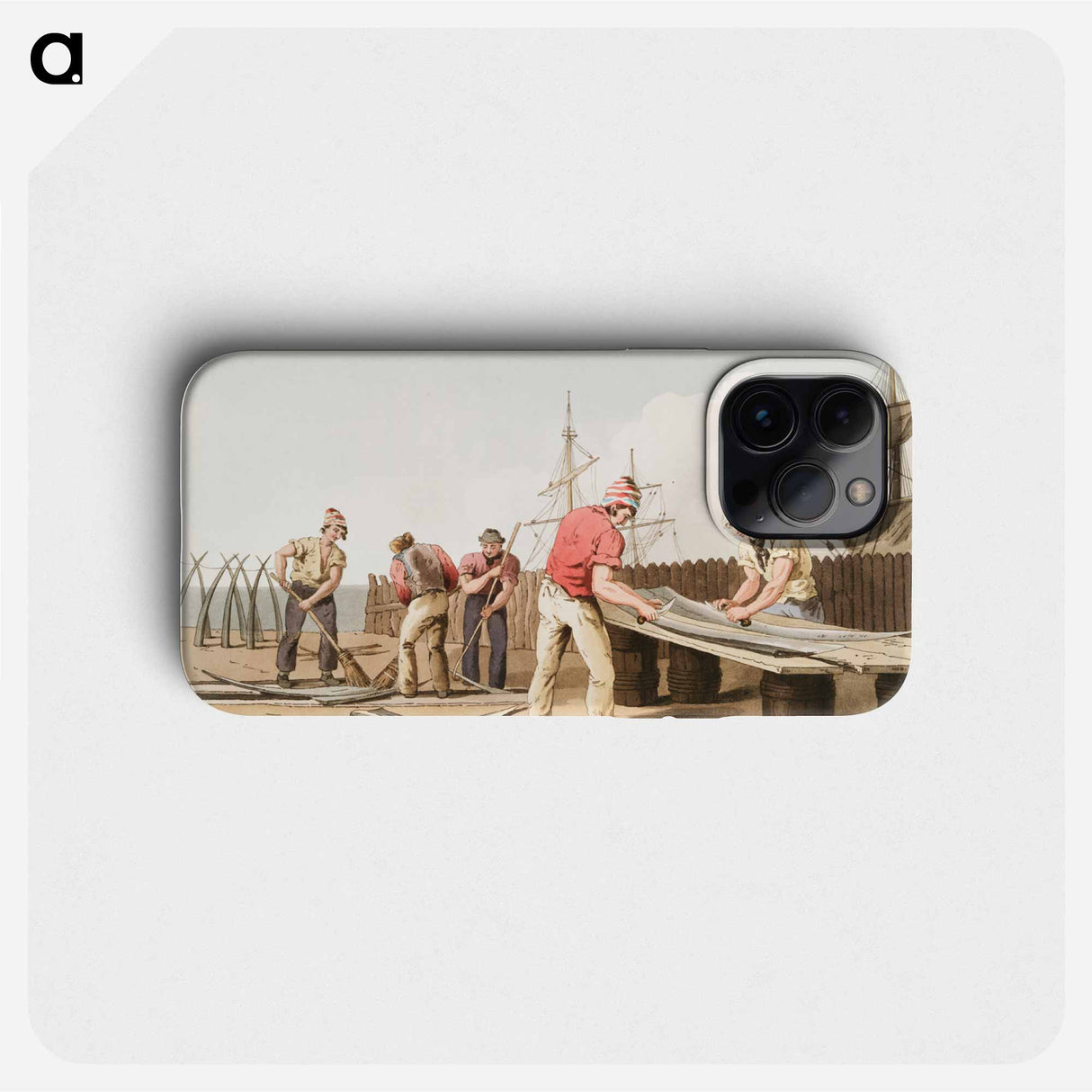 Illustration of whalebone scrapers - 19世紀のヨークシャー Phone Case.