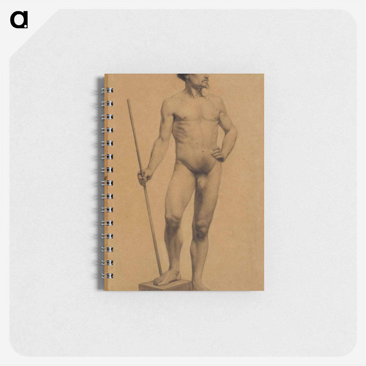 Standing nude man, academy study - アルバート エーデルフェルト Memo.