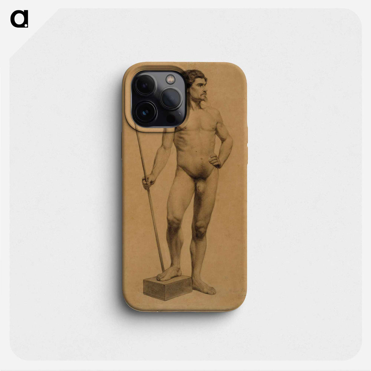 Standing nude man, academy study - アルバート エーデルフェルト Phone Case.