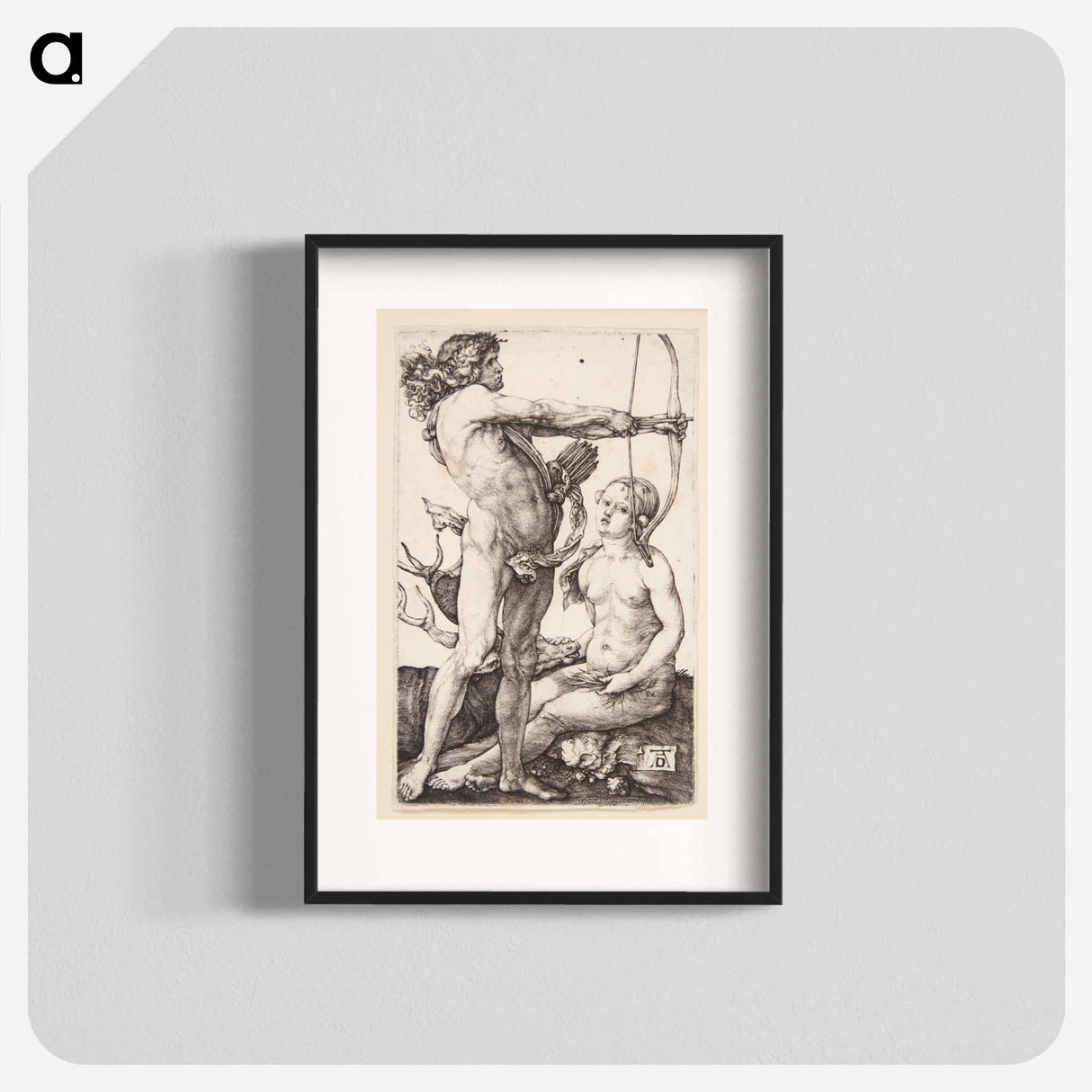 Apollo and Diana - アルブレヒト デューラー Poster.