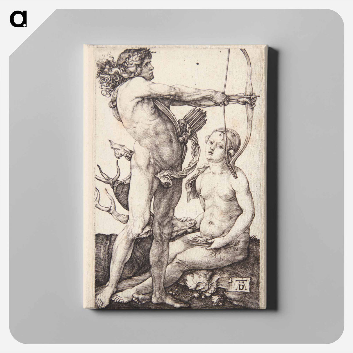 Apollo and Diana - アルブレヒト デューラー Canvas.