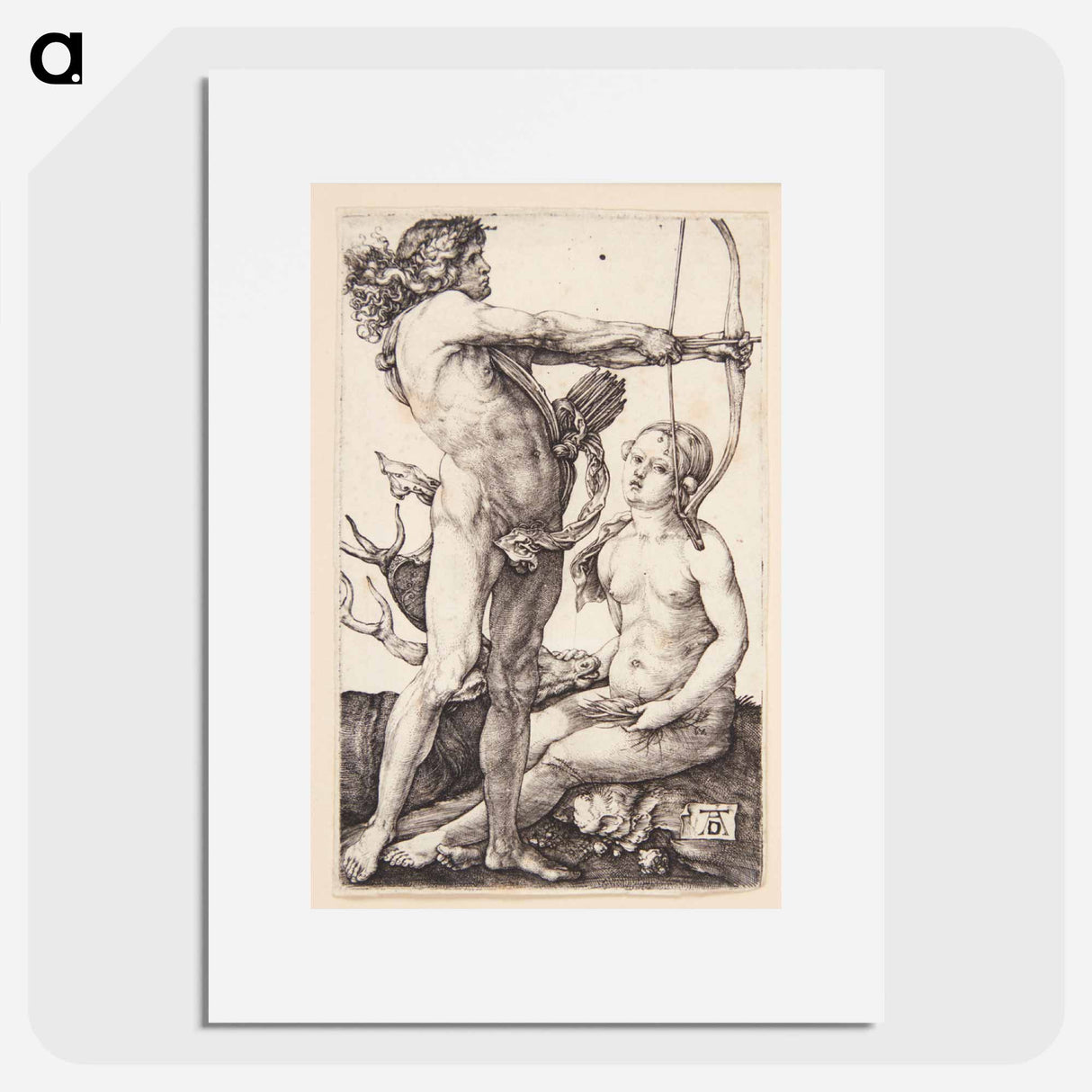 Apollo and Diana - アルブレヒト デューラー Poster.