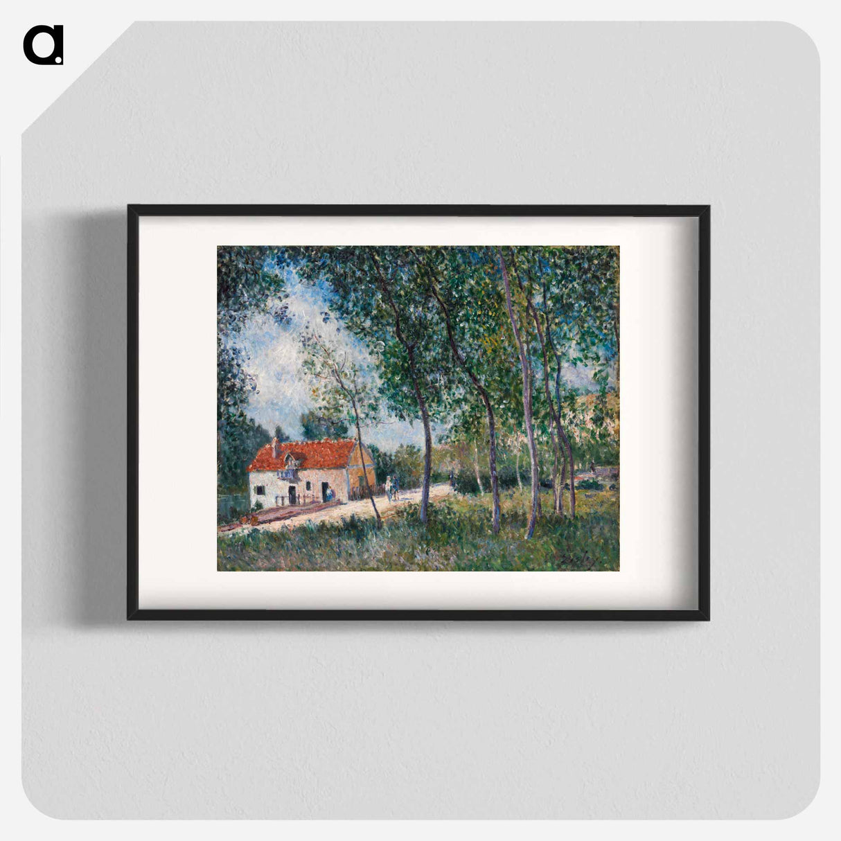 The Road from Moret to Saint-Mammes - アルフレッド シスレー Poster.