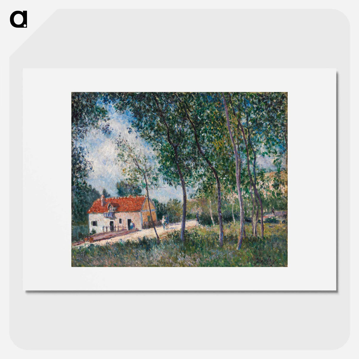 The Road from Moret to Saint-Mammes - アルフレッド シスレー Poster.