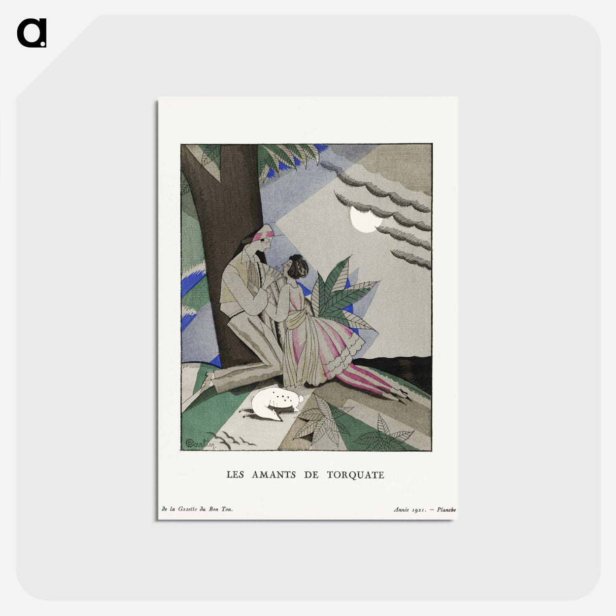 アートポストカード-Les amants de torquate
- シャルル マルタン Postcard.