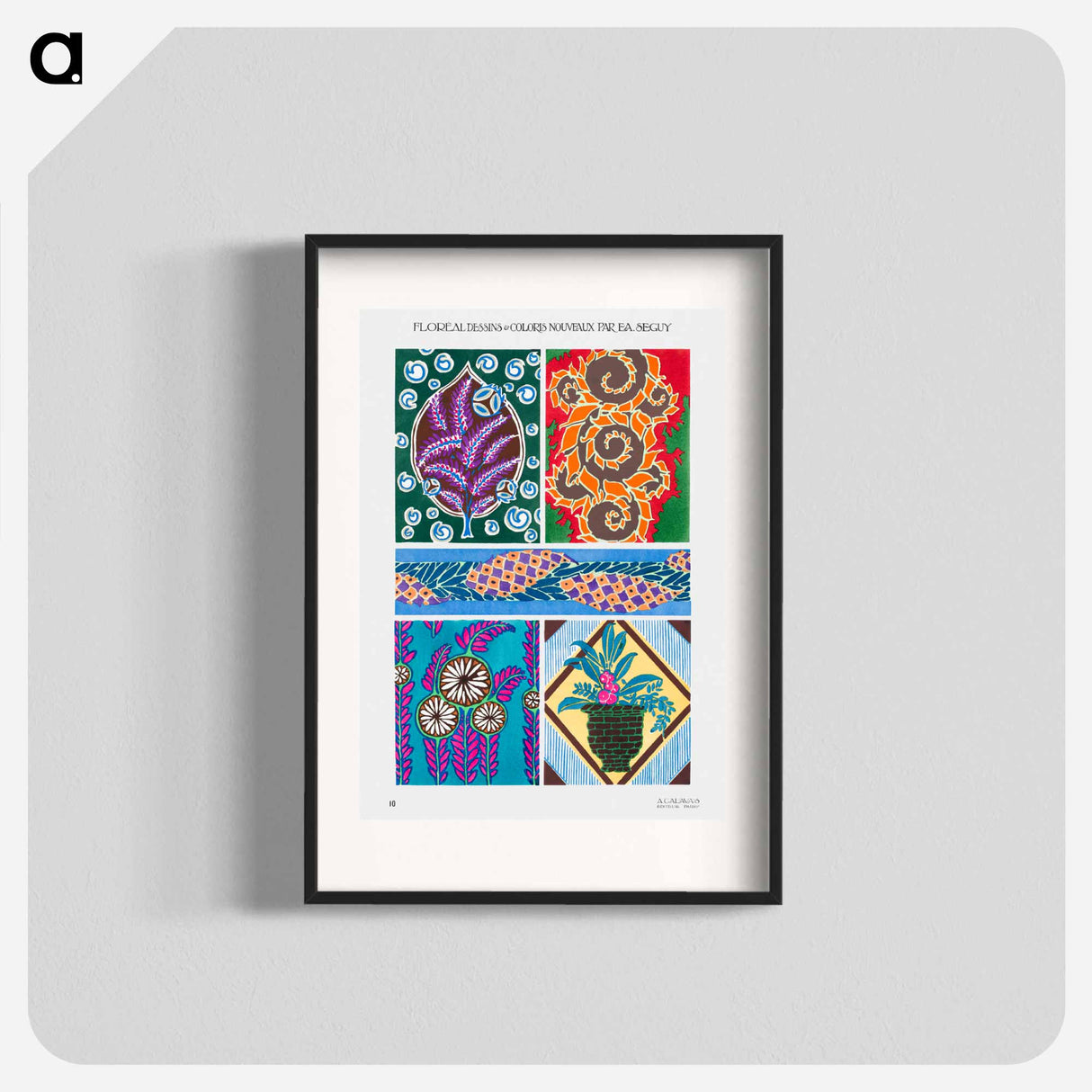 Floréal: dessins and coloris nouveaux - E.A.セギー Poster.