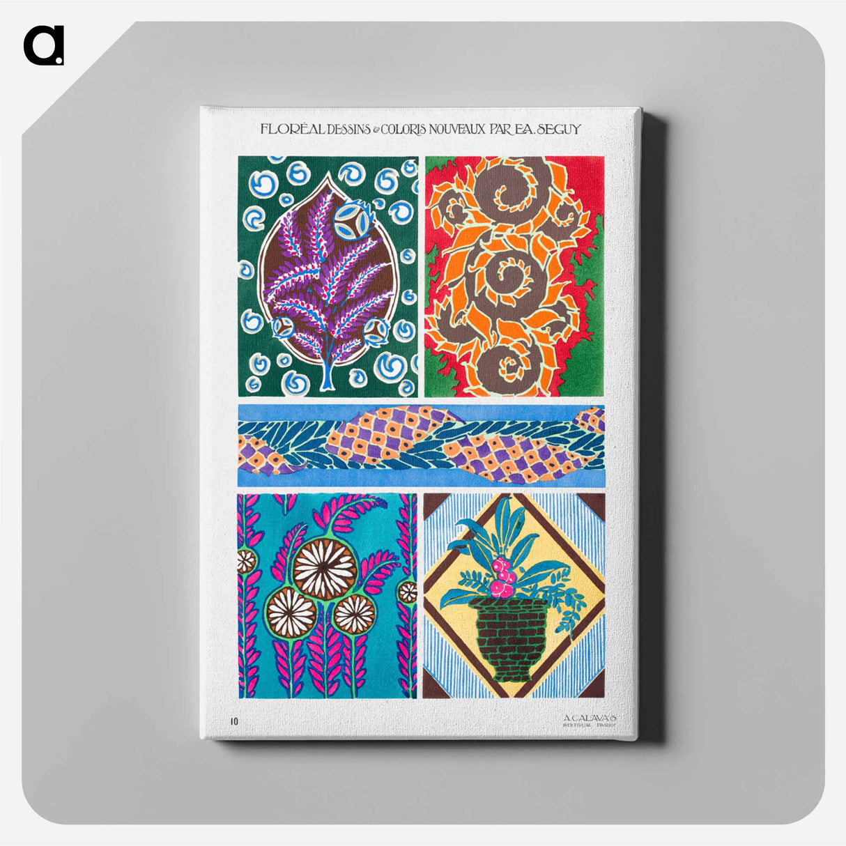 Floréal: dessins and coloris nouveaux - E.A.セギー Canvas.
