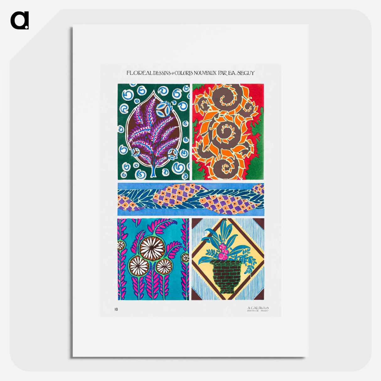 Floréal: dessins and coloris nouveaux - E.A.セギー Poster.