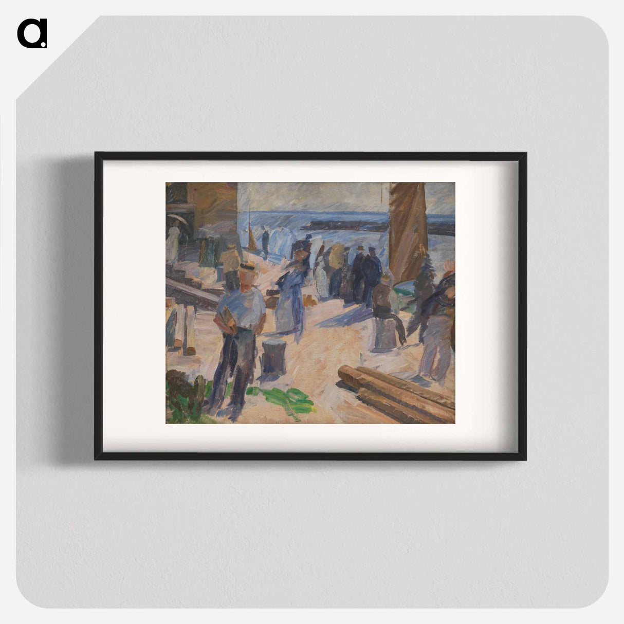 The mail boat is coming.Christiansø - エドヴァルド ウェイ Poster.