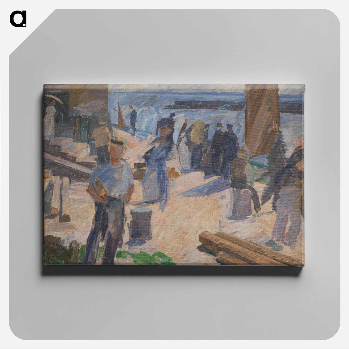 The mail boat is coming.Christiansø - エドヴァルド ウェイ Canvas.