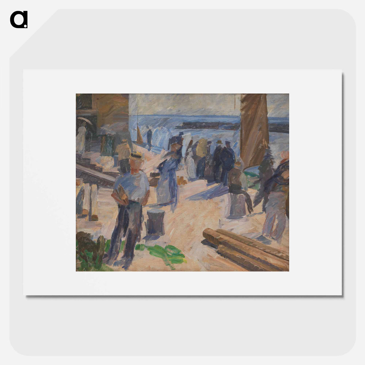 The mail boat is coming.Christiansø - エドヴァルド ウェイ Poster.