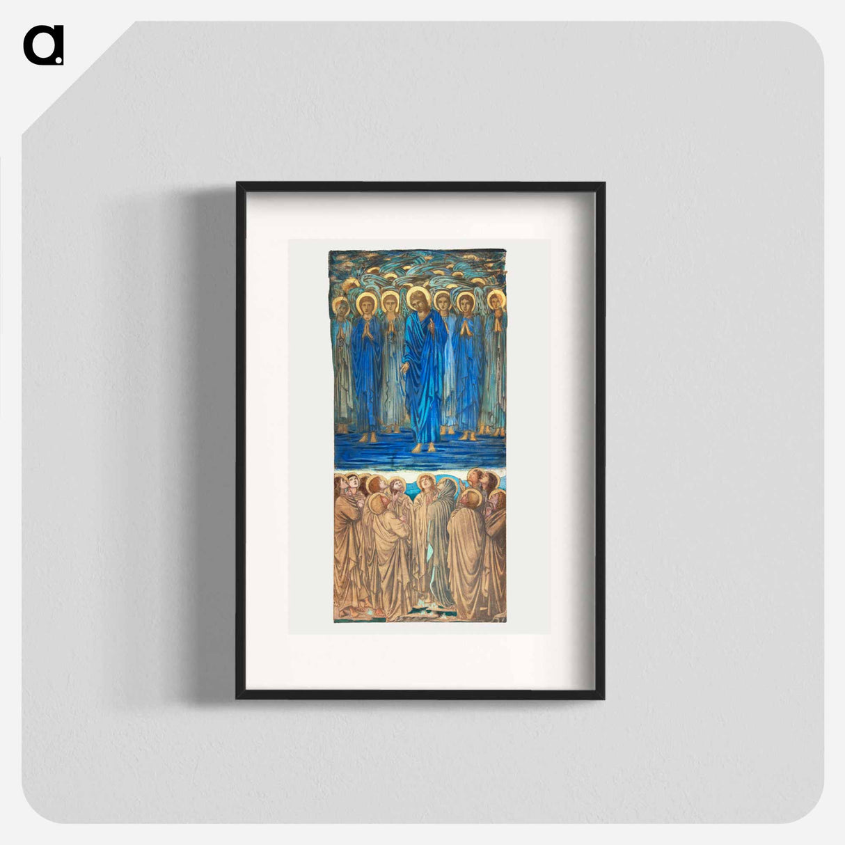 Ascension of Christ (Acts I, 1–9): Study for stained-glass window - エドワード バーン ジョーンズ Poster.