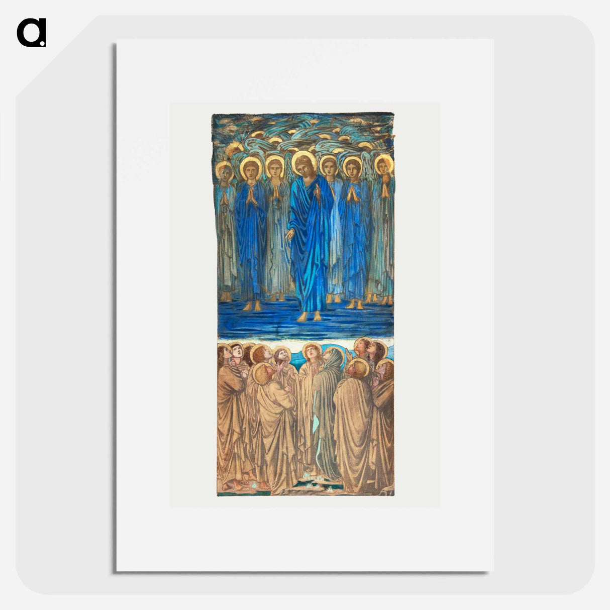 Ascension of Christ (Acts I, 1–9): Study for stained-glass window - エドワード バーン ジョーンズ Poster.