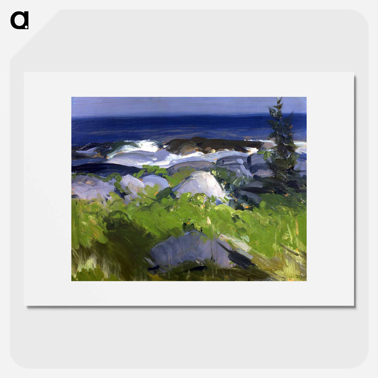 Vine Clad Shore, Monhegan Island - ジョージ ベローズ Poster.