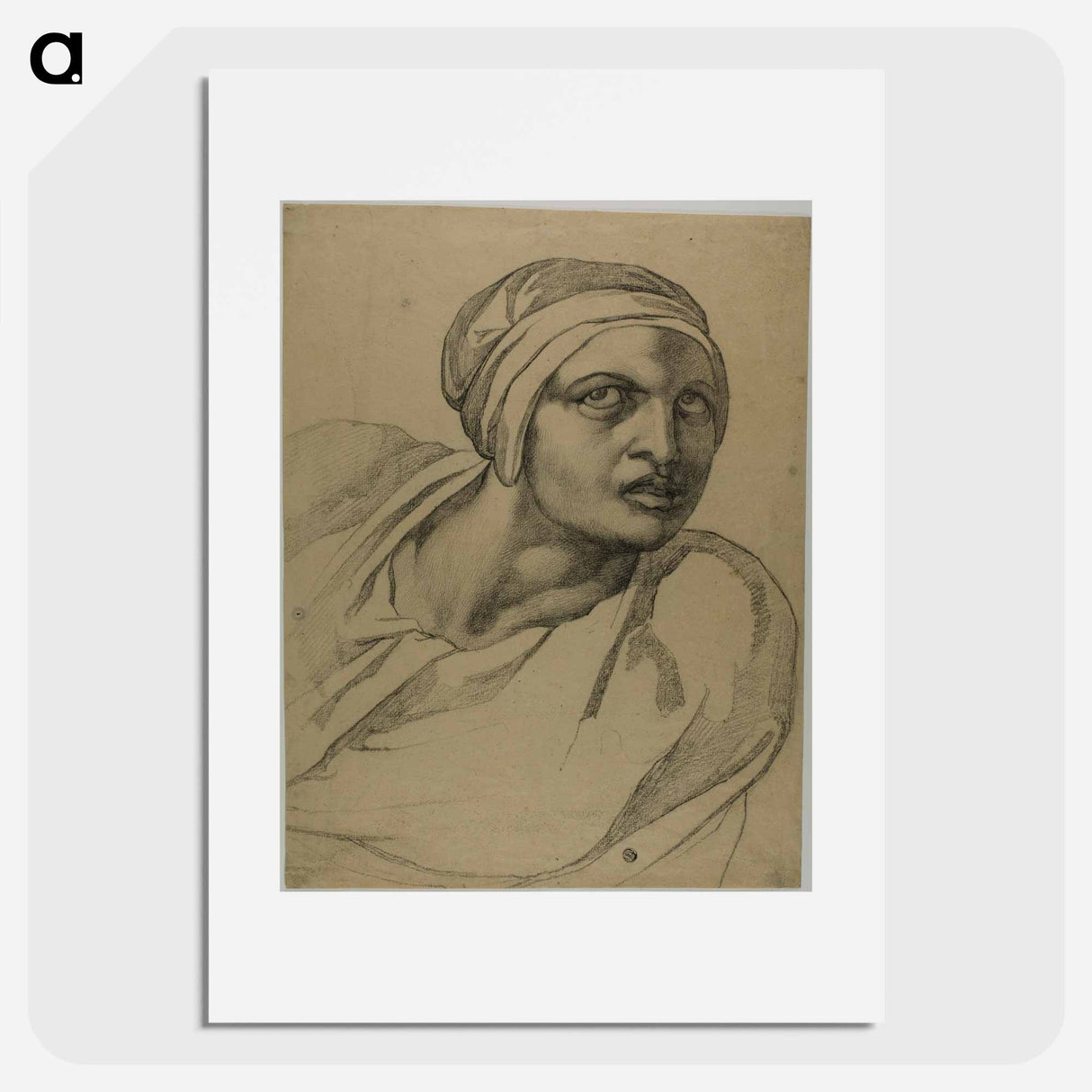 Half-Length Figure - Michelangelo Buonarroti Poster.