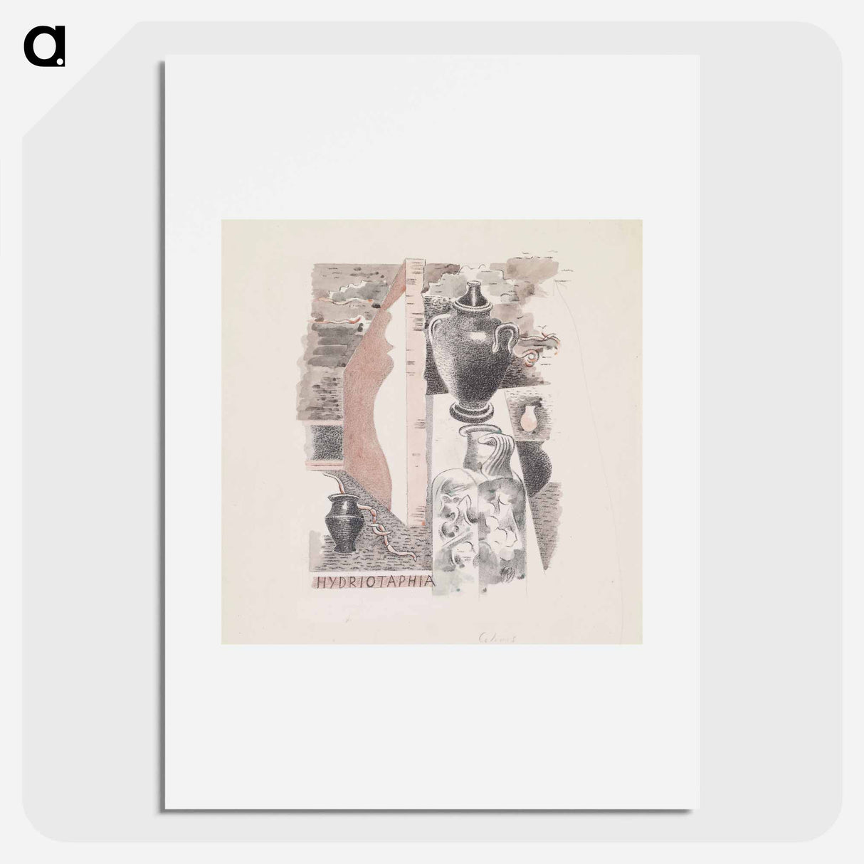 Design for Urne Buriall–Water Hath Proved the Smartest Grave - ポール ナッシュ Poster.