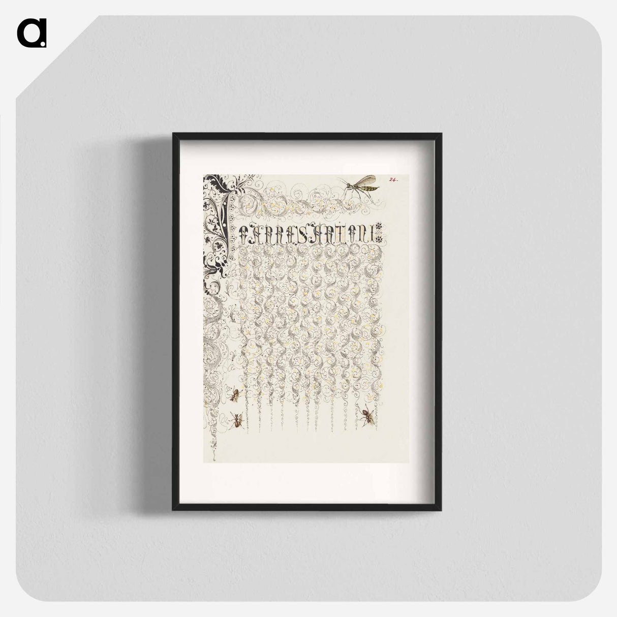 アートポスター-Crane Fly and Ants from Mira Calligraphiae Monumenta
- 書道のお手本 Poster.