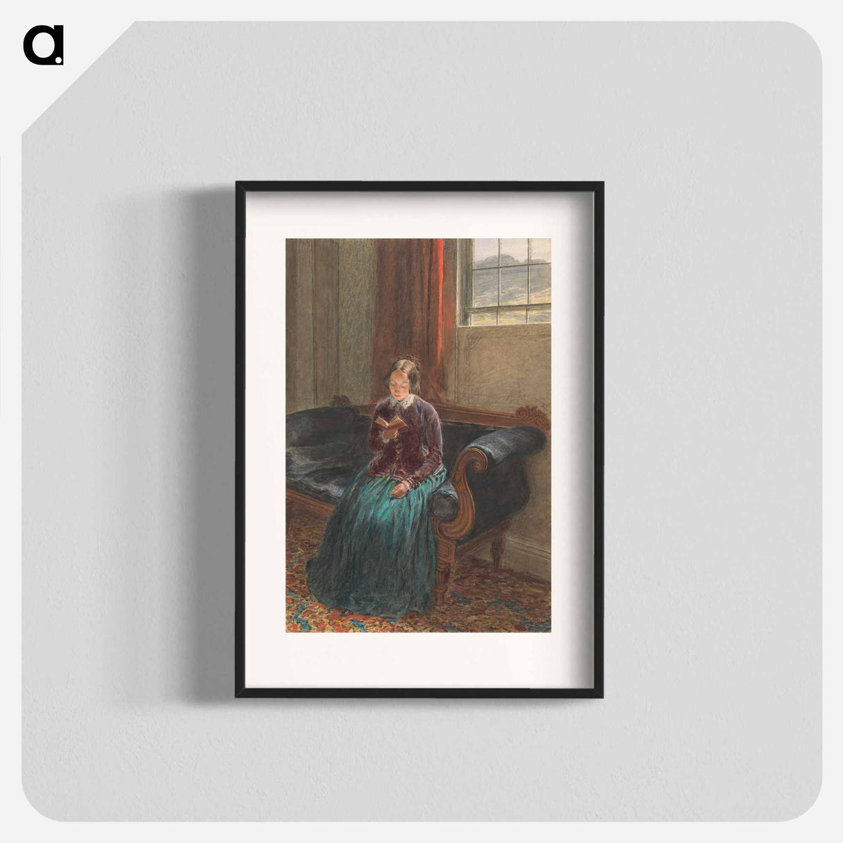 アートポスター-A Lady Reading - ウィリアム ヘンリー ハント Poster.