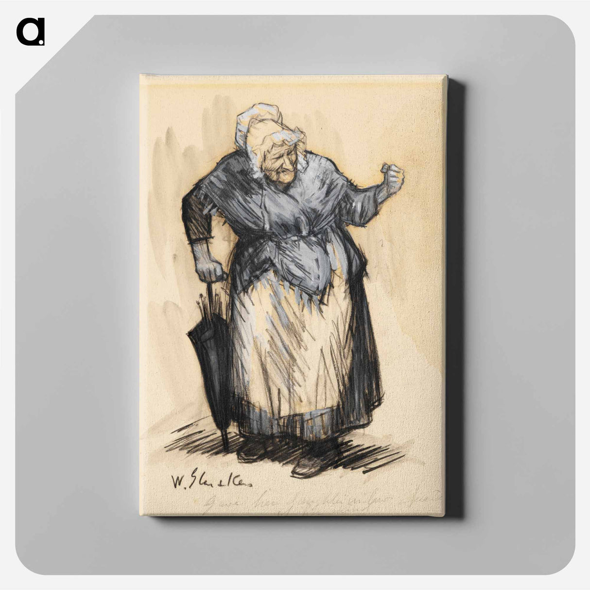 She Gave Her Darter-in-law a Piece of Her Mind - ウィリアム ジェームス グラッケンズ Canvas.