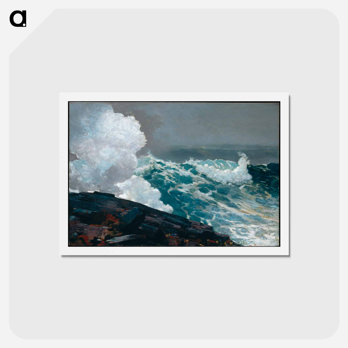 アートポストカード-Northeaster - ウィンスロー ホーマー Postcard.