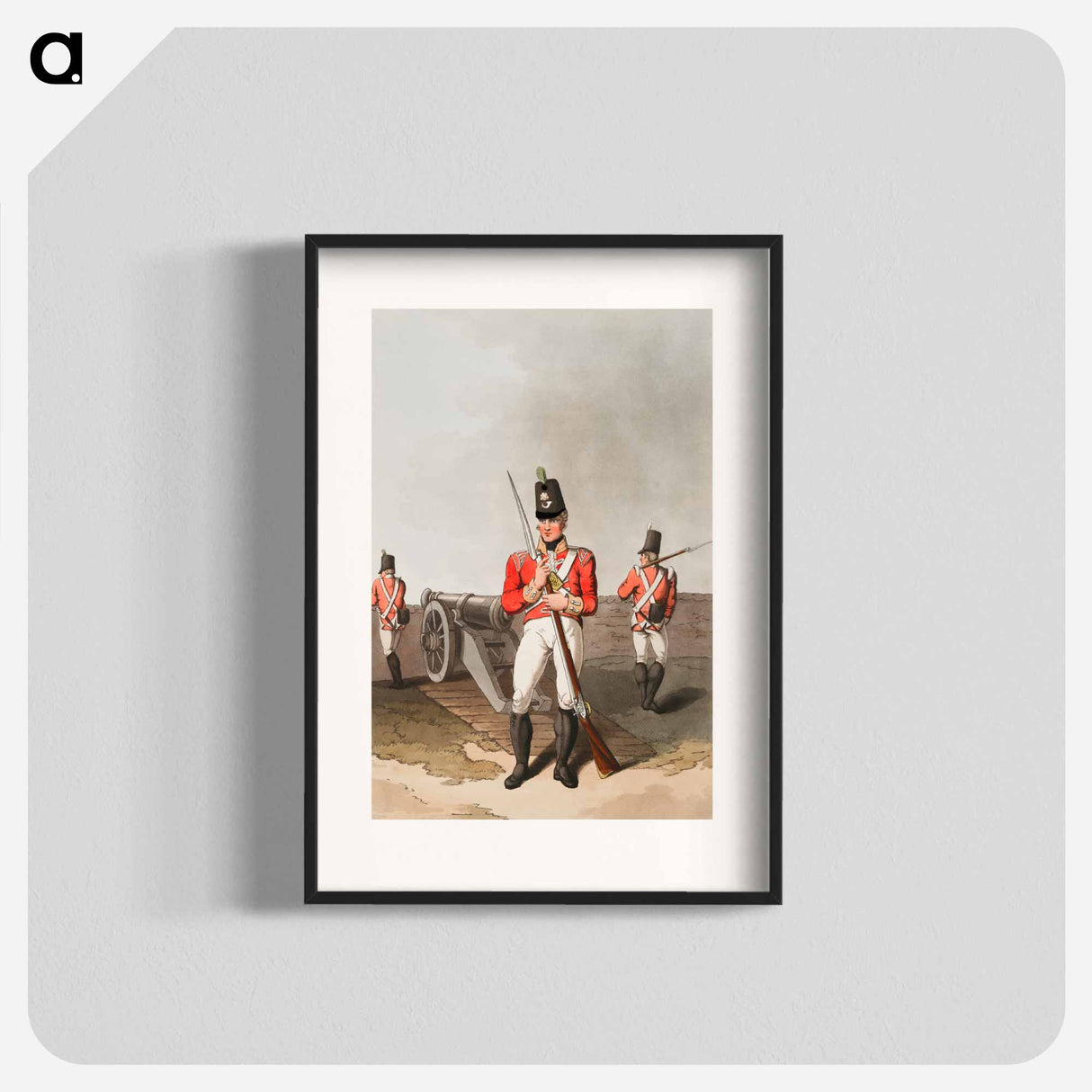 Illustration of East York militia - 19世紀のヨークシャー Poster.