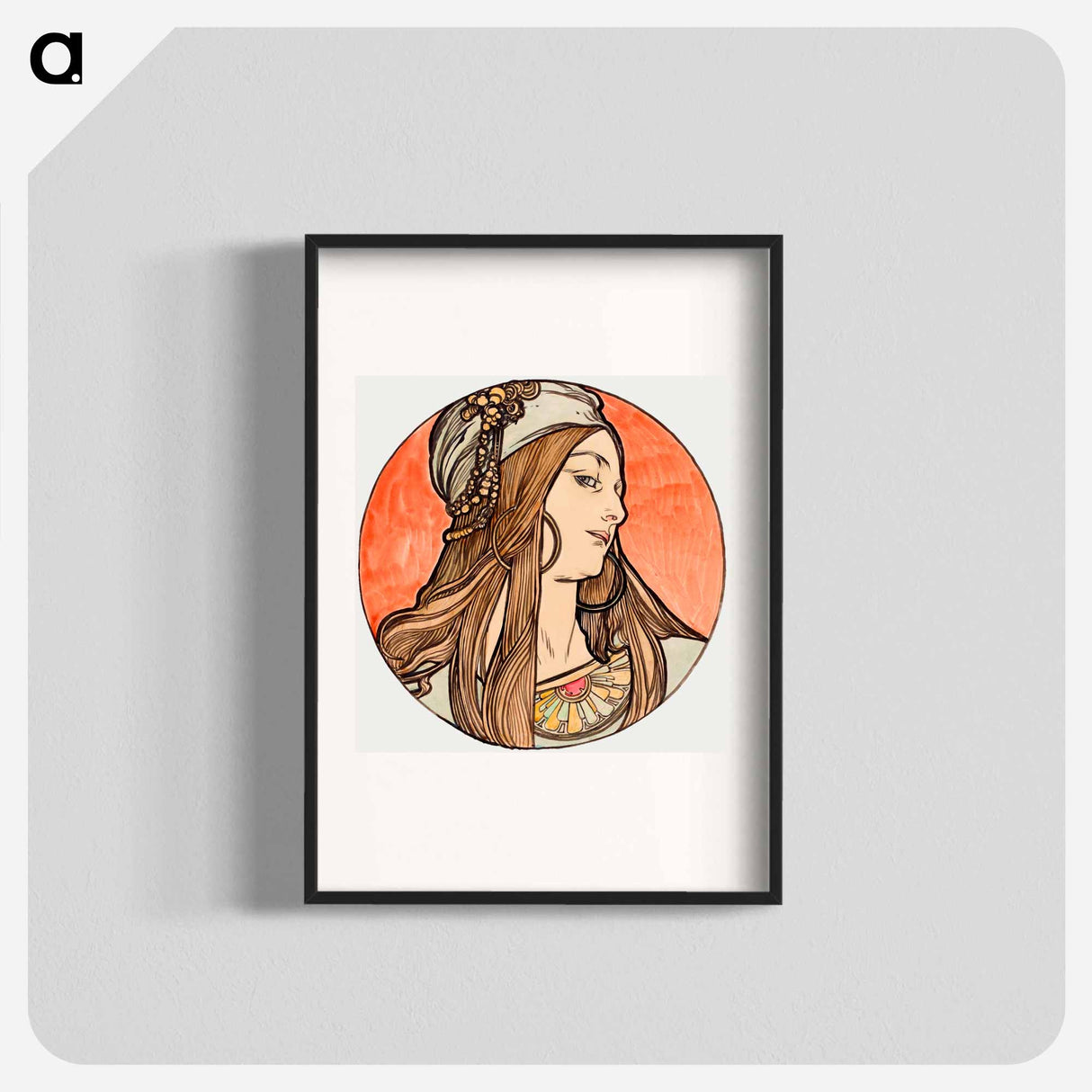 Stained glass window for the facade of the Fouquet boutique - アルフォンス ミュシャ Poster.