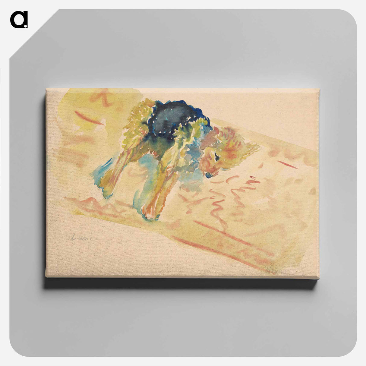 Reclining dog - アーノルド ピーター ワイズ クビンチャン Canvas.