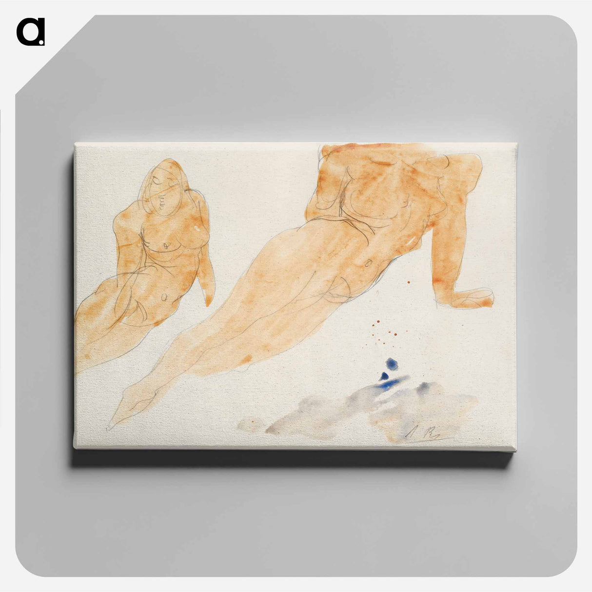 アートパネル-Two Reclining Nudes - オーギュスト ロダン Canvas.