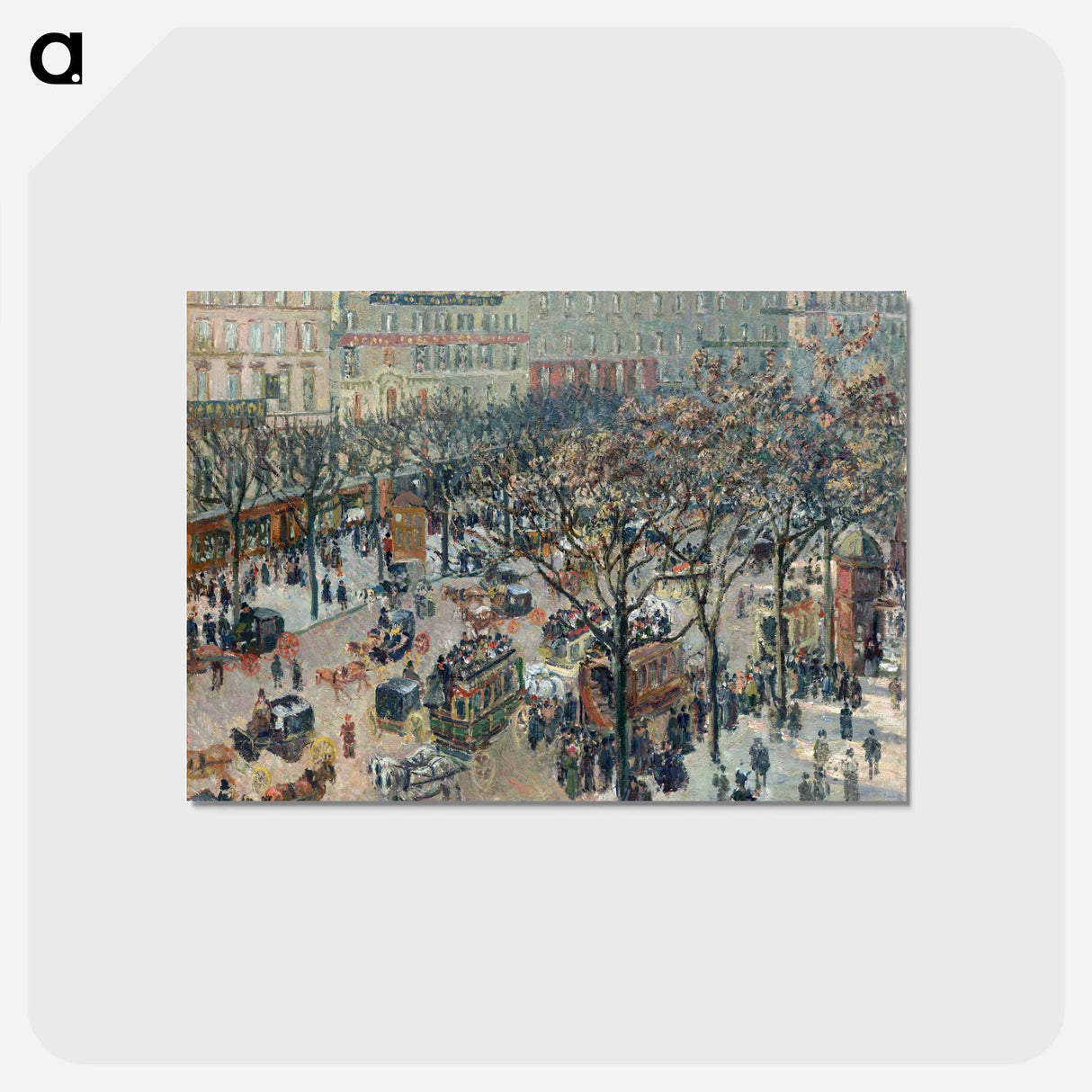 アートポストカード-Boulevard of the Italians, Morning, Sunlight - カミーユ ピサロ Postcard.