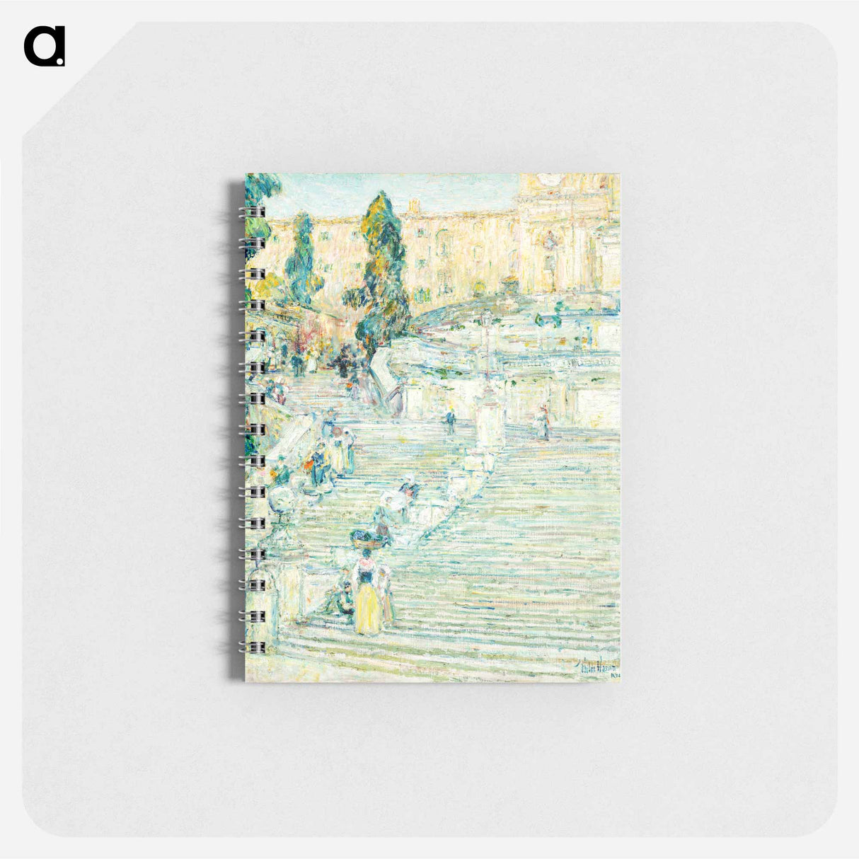 The Spanish Stairs, Rome - フレデリック チャイルド ハッサム Memo.