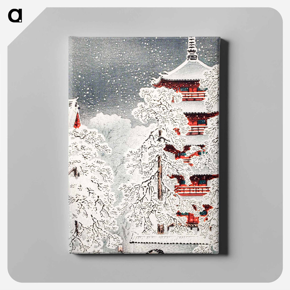 Snow at Asakusa, Yedo, Musashi Province - Hiroaki Takahashi Canvas.