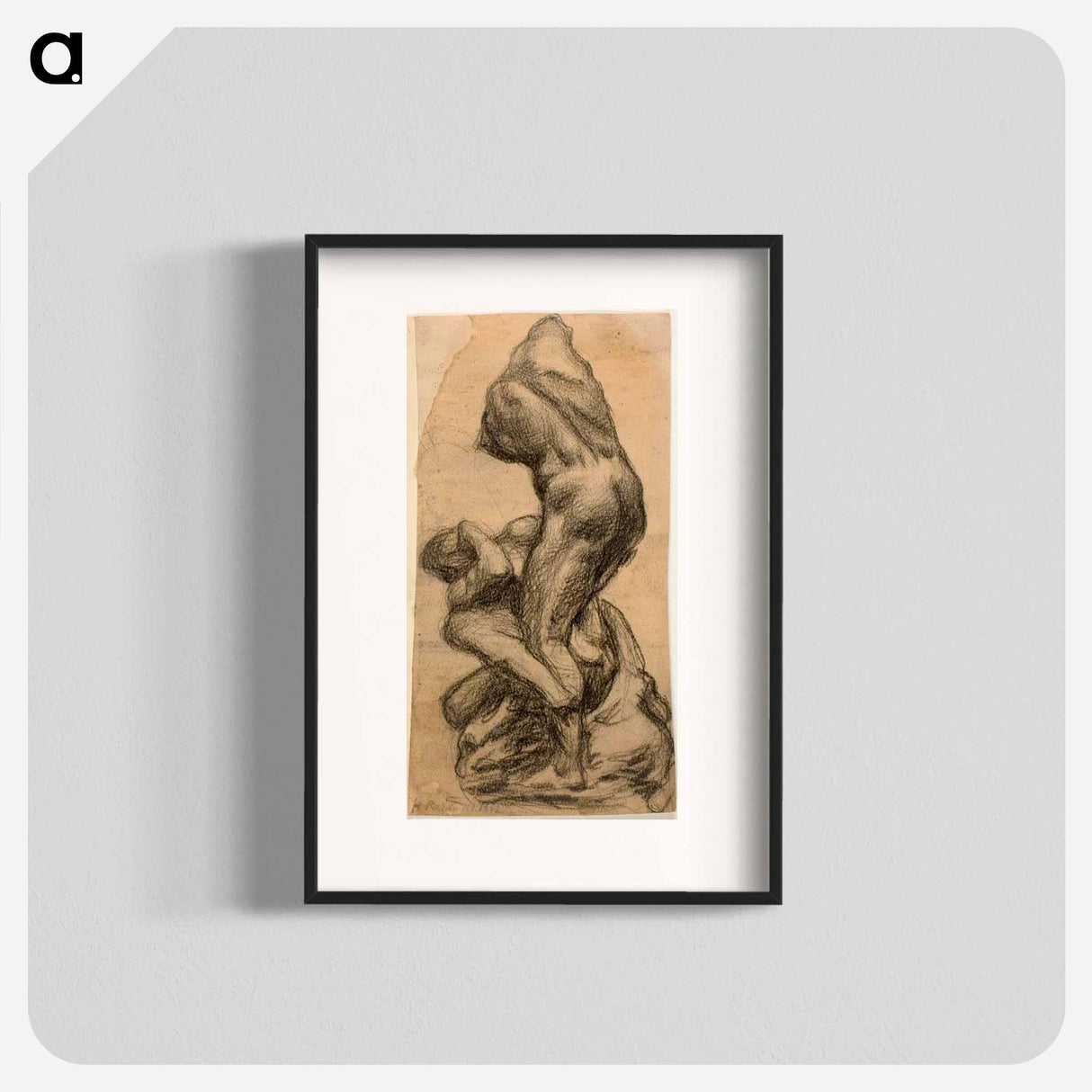 Two Struggling Figures - Michelangelo Buonarroti Poster.