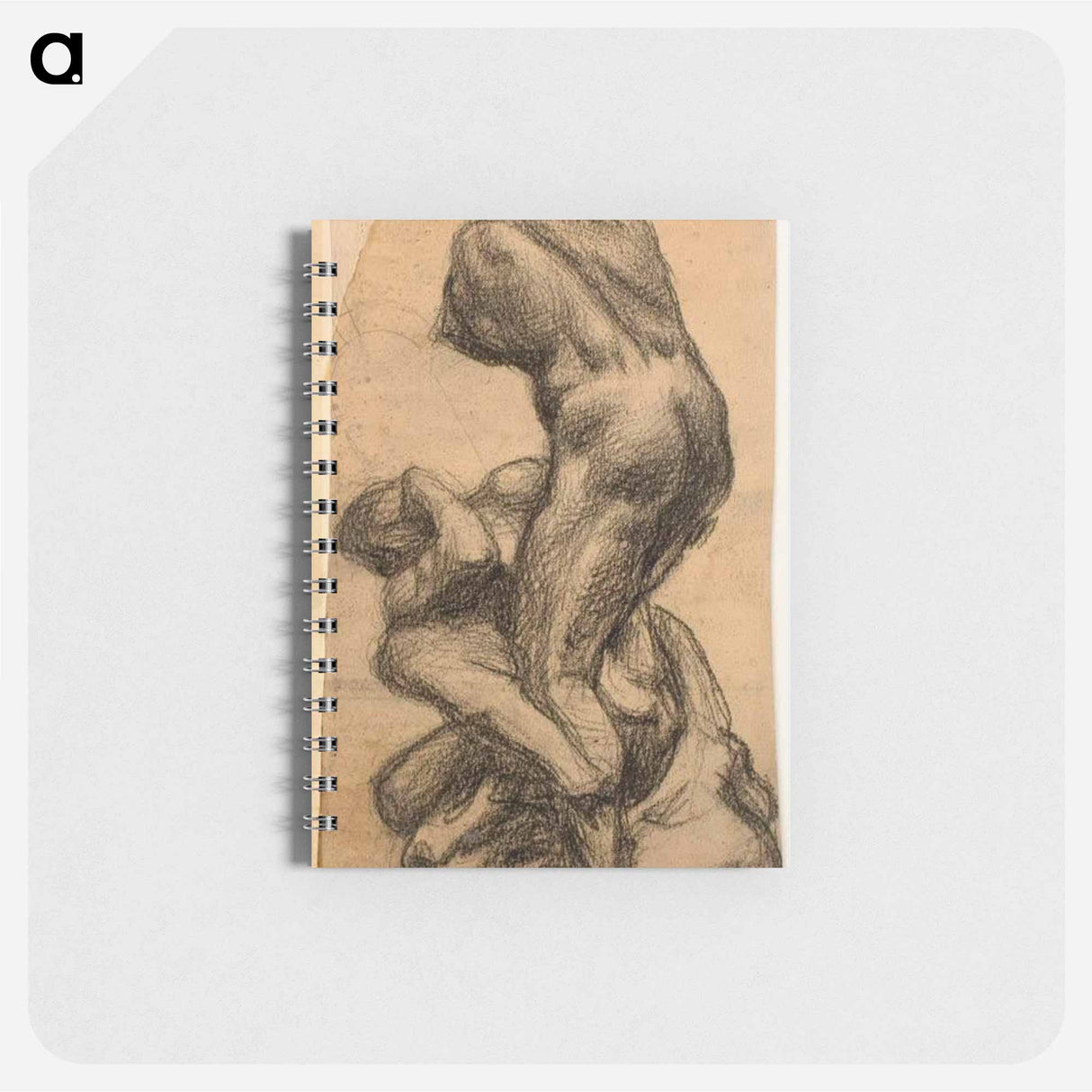 Two Struggling Figures - ミケランジェロ ブオナローティ Memo.