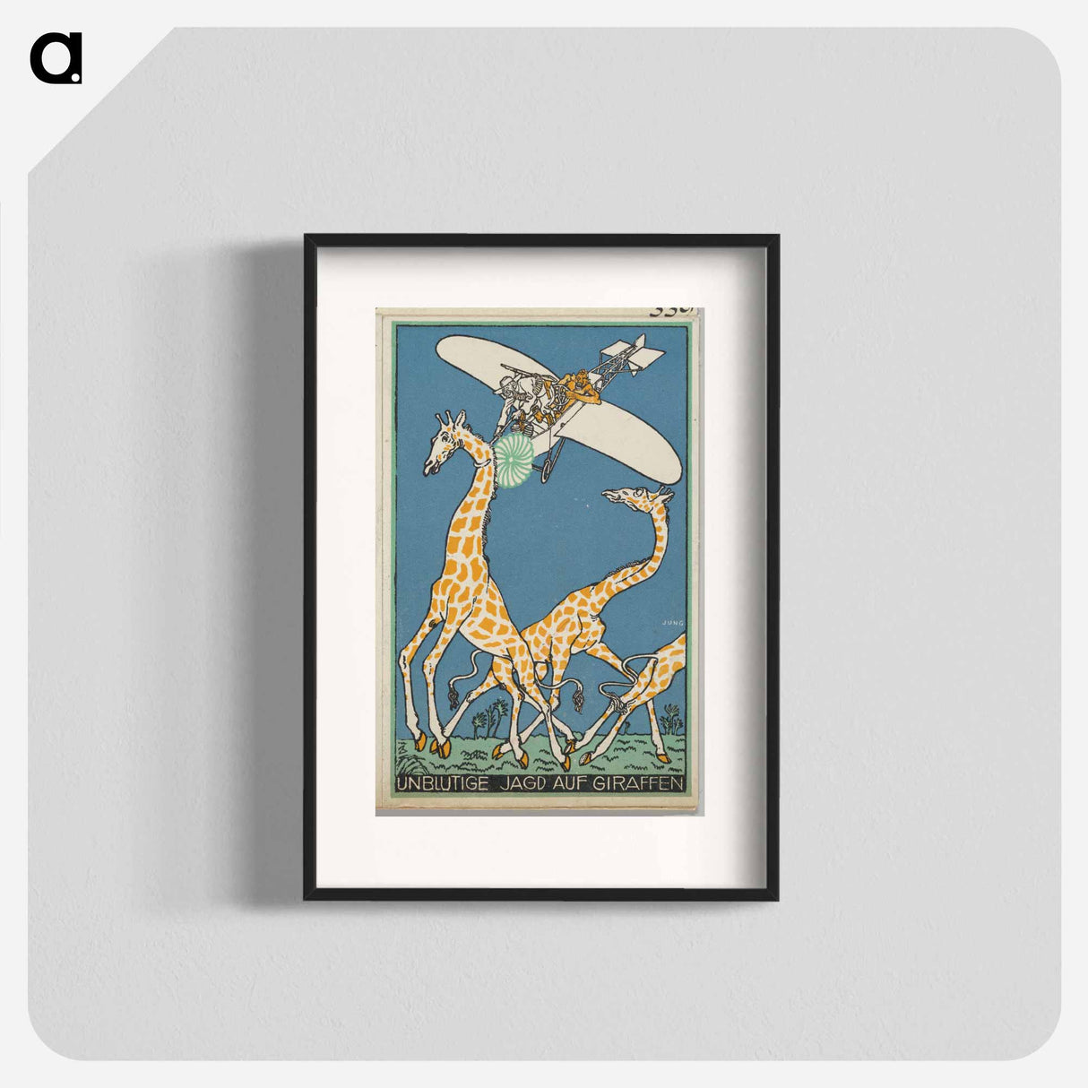 アートポスター-Bloodless Giraffe Hunt - モリツ ユング Poster.