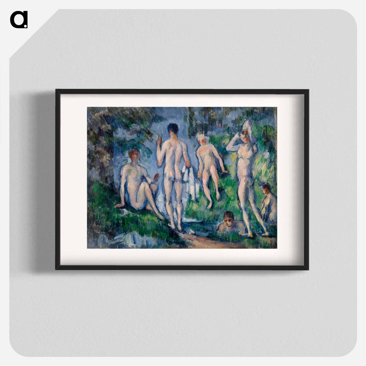 Group of Bathers - Paul Cezanne Poster.