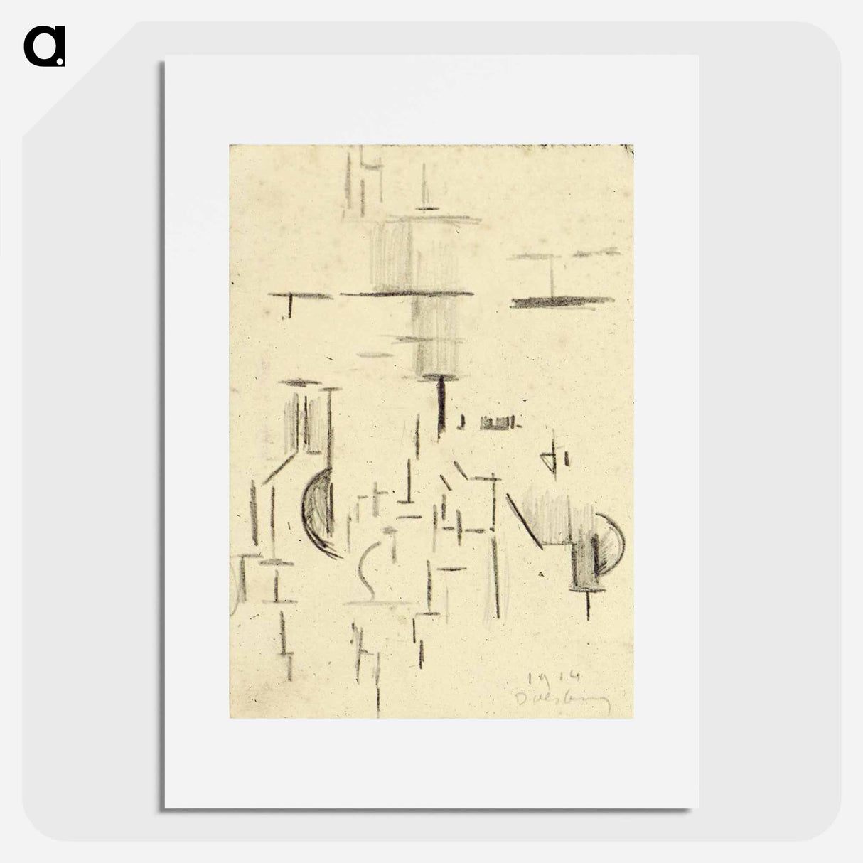 アートポスター-Abstract church - テオ ファン ドゥースブルフ Poster.