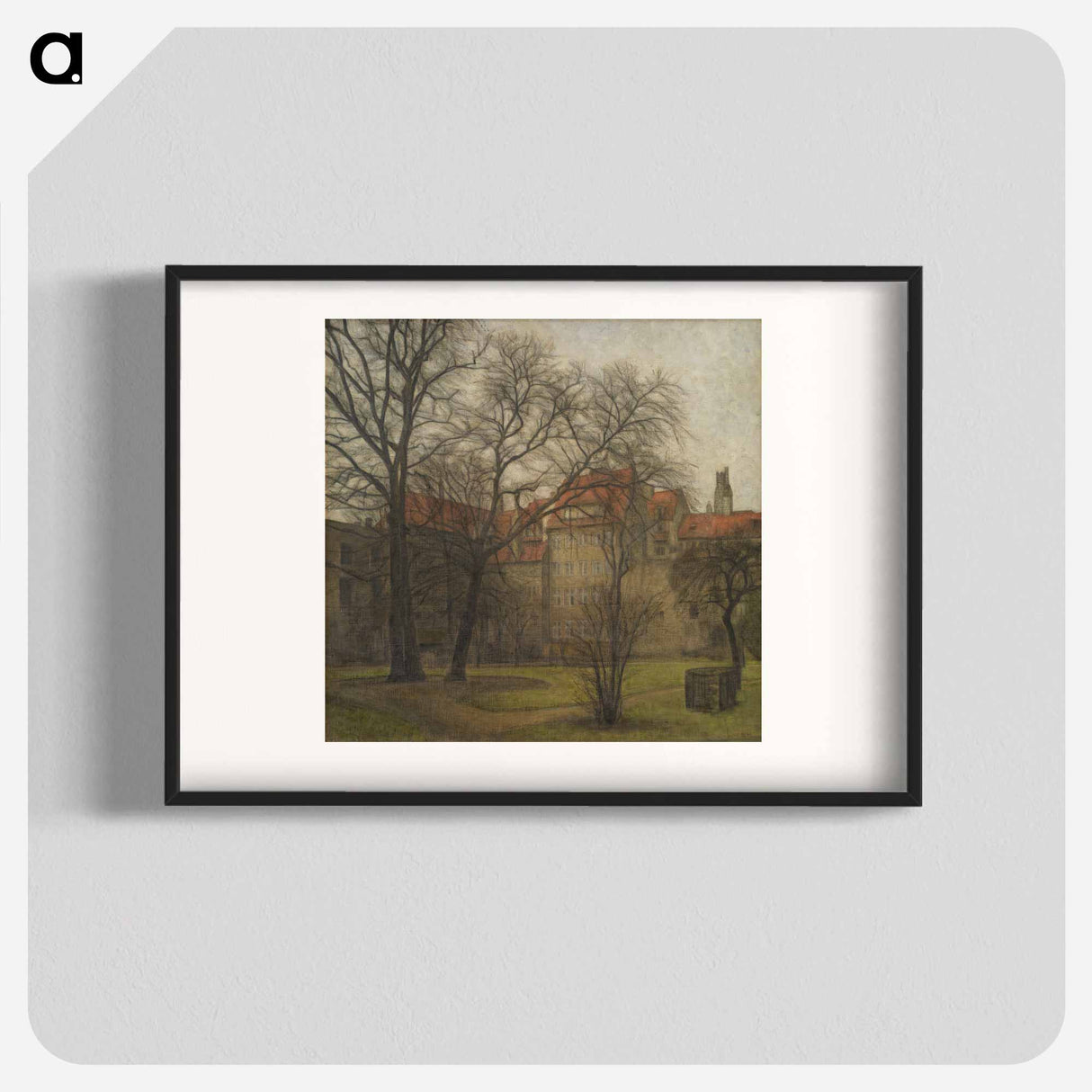 The garden at the Prince's Palace - Vilhelm Hammershøi Poster.