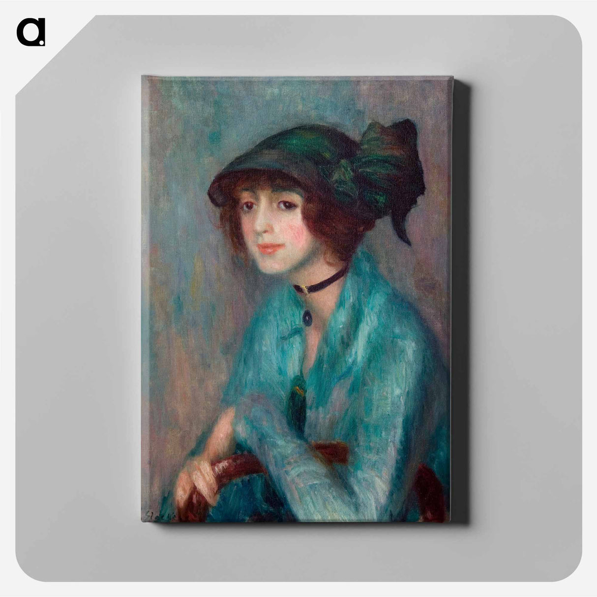 The Brunette - ウィリアム ジェームス グラッケンズ Canvas.