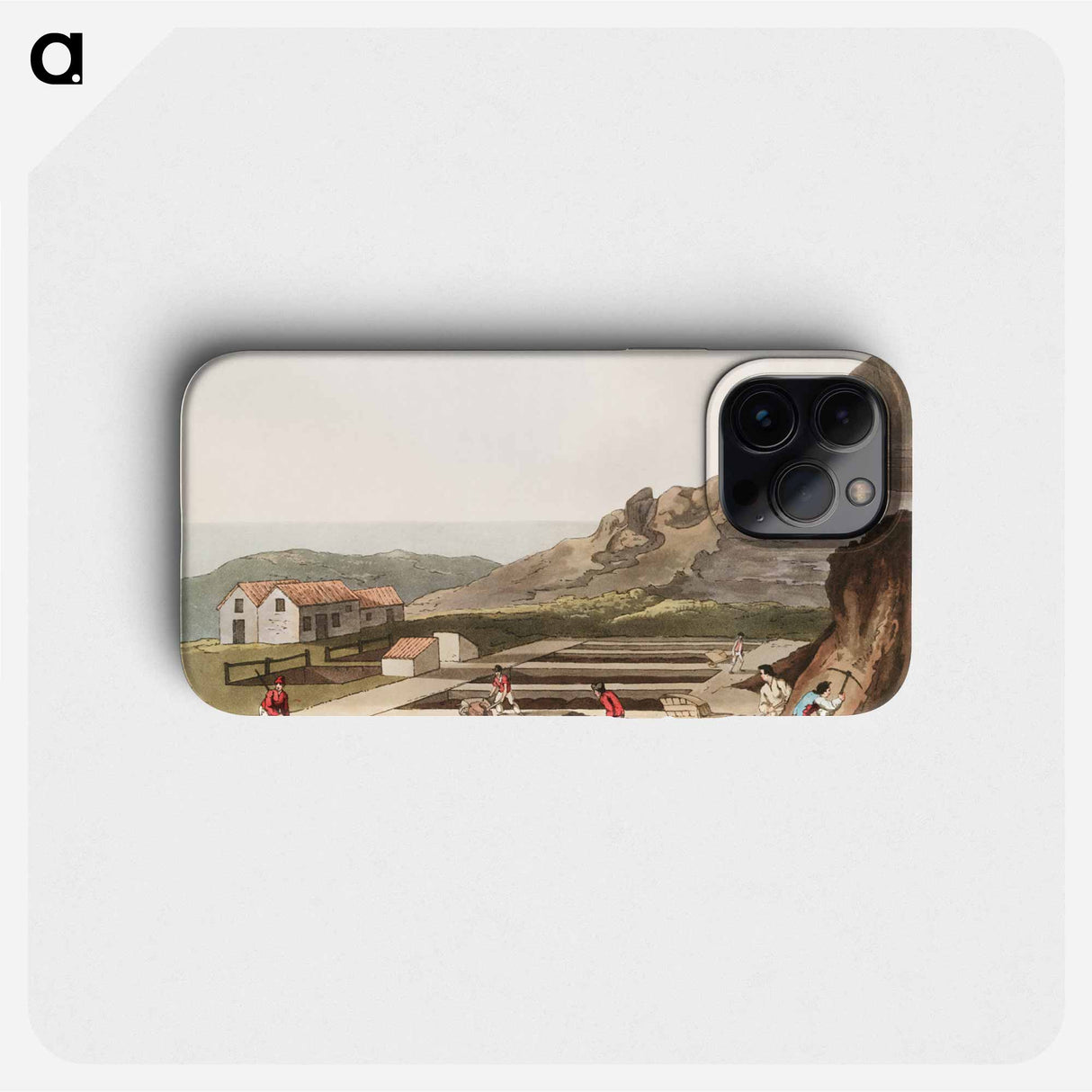 Illustration of alum works from The Costume of Yorkshire - 19世紀のヨークシャー Phone Case.