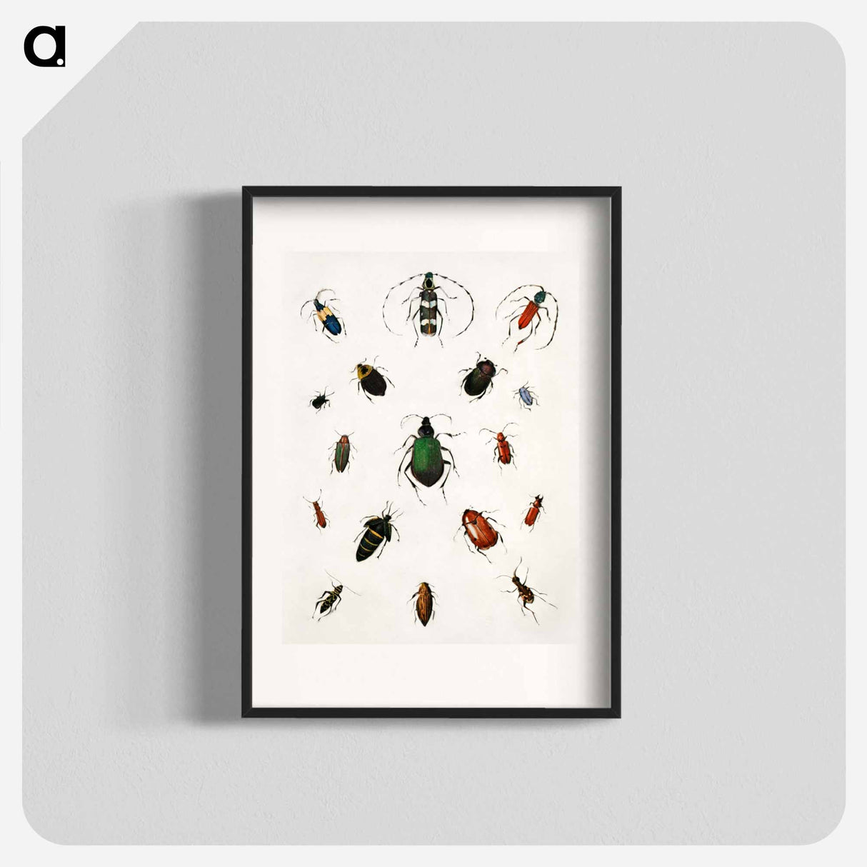 Colored beetles, landscape - アボット ハンダーソン セイヤー Poster.