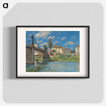 The Bridge at Villeneuve-la-Garenne - アルフレッド シスレー Poster.
