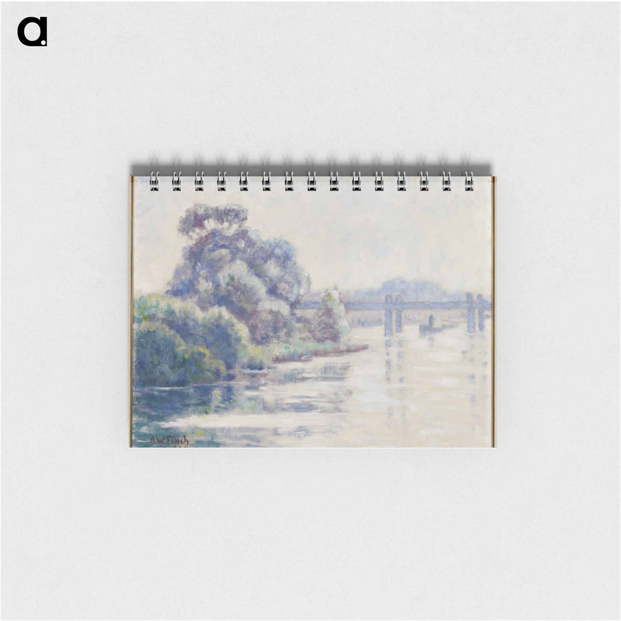 Misty morning on a river - アルフレッド ウィリアム フィンチ Memo.