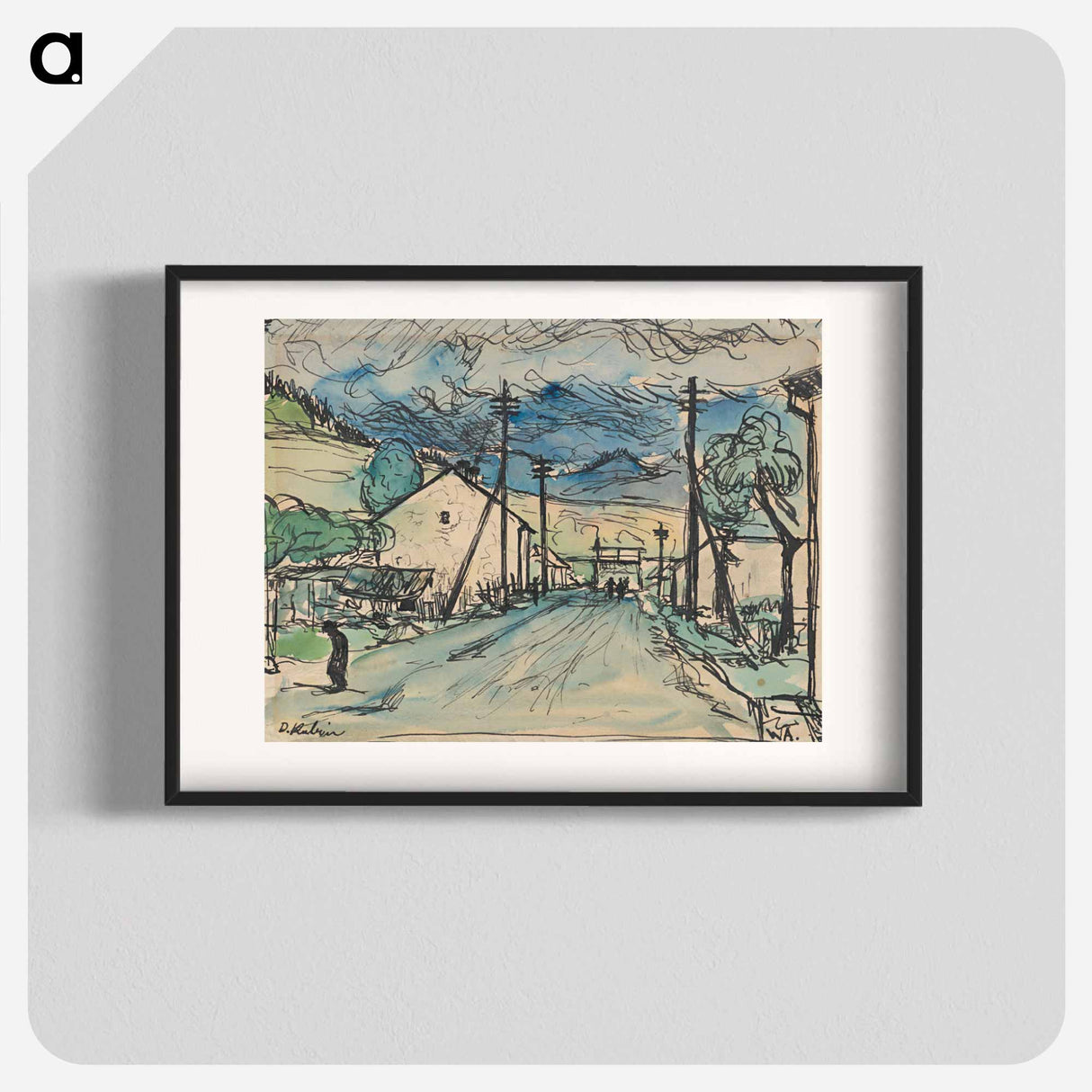 Sad man in the village - アーノルド ピーター ワイズ クビンチャン Poster.