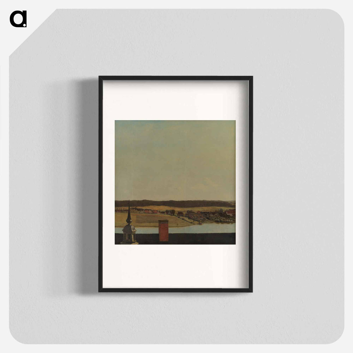 Roof Ridge of Frederiksborg Castle with View of Lake, Town and Forest - クリステン ケプケ Poster.