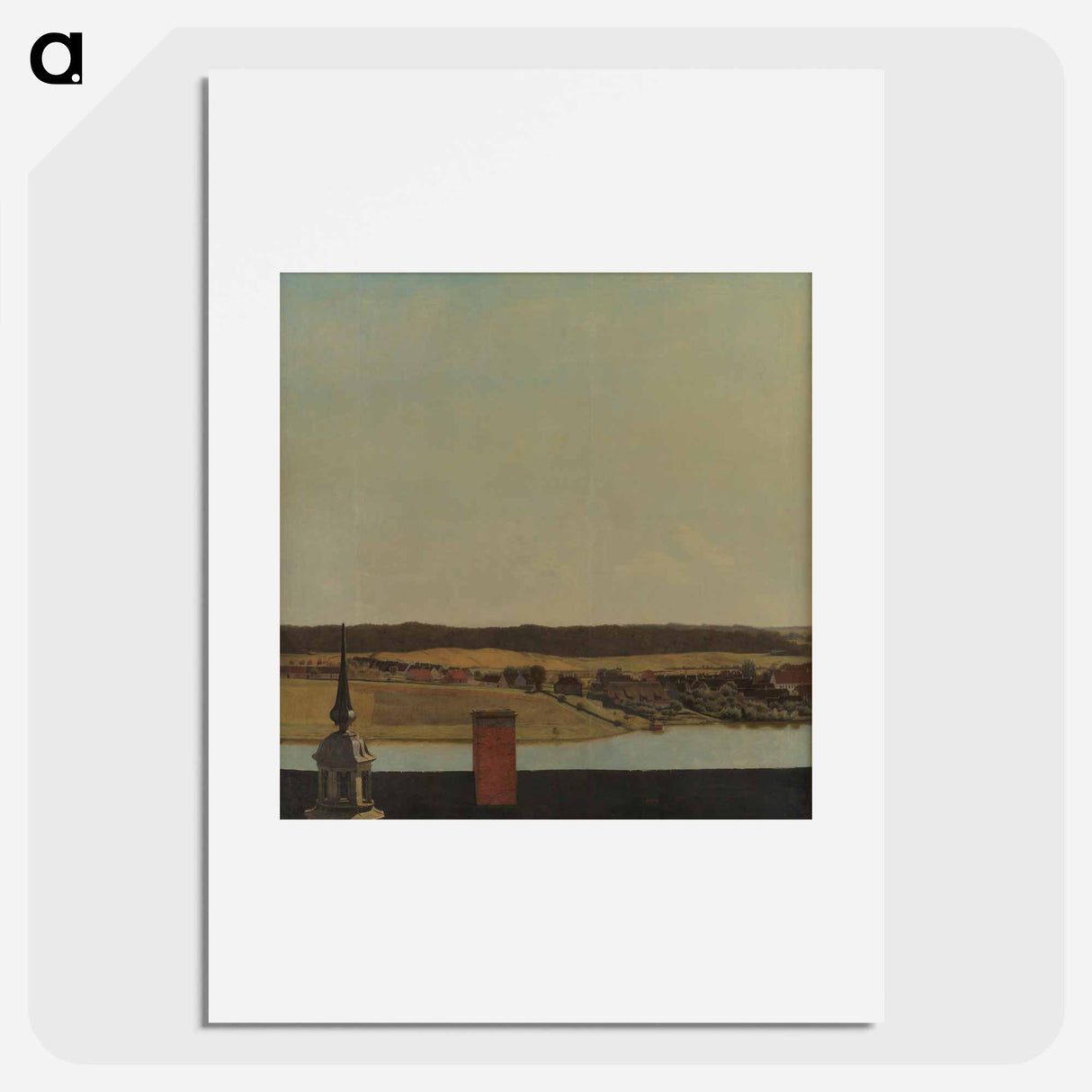 Roof Ridge of Frederiksborg Castle with View of Lake, Town and Forest - クリステン ケプケ Poster.