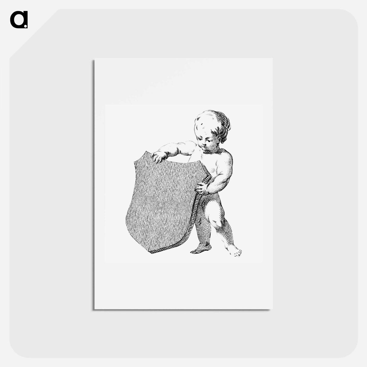 アートポストカード-Cherub with Witsen Shield
- コルネリス プロース ファン アムステル Postcard.