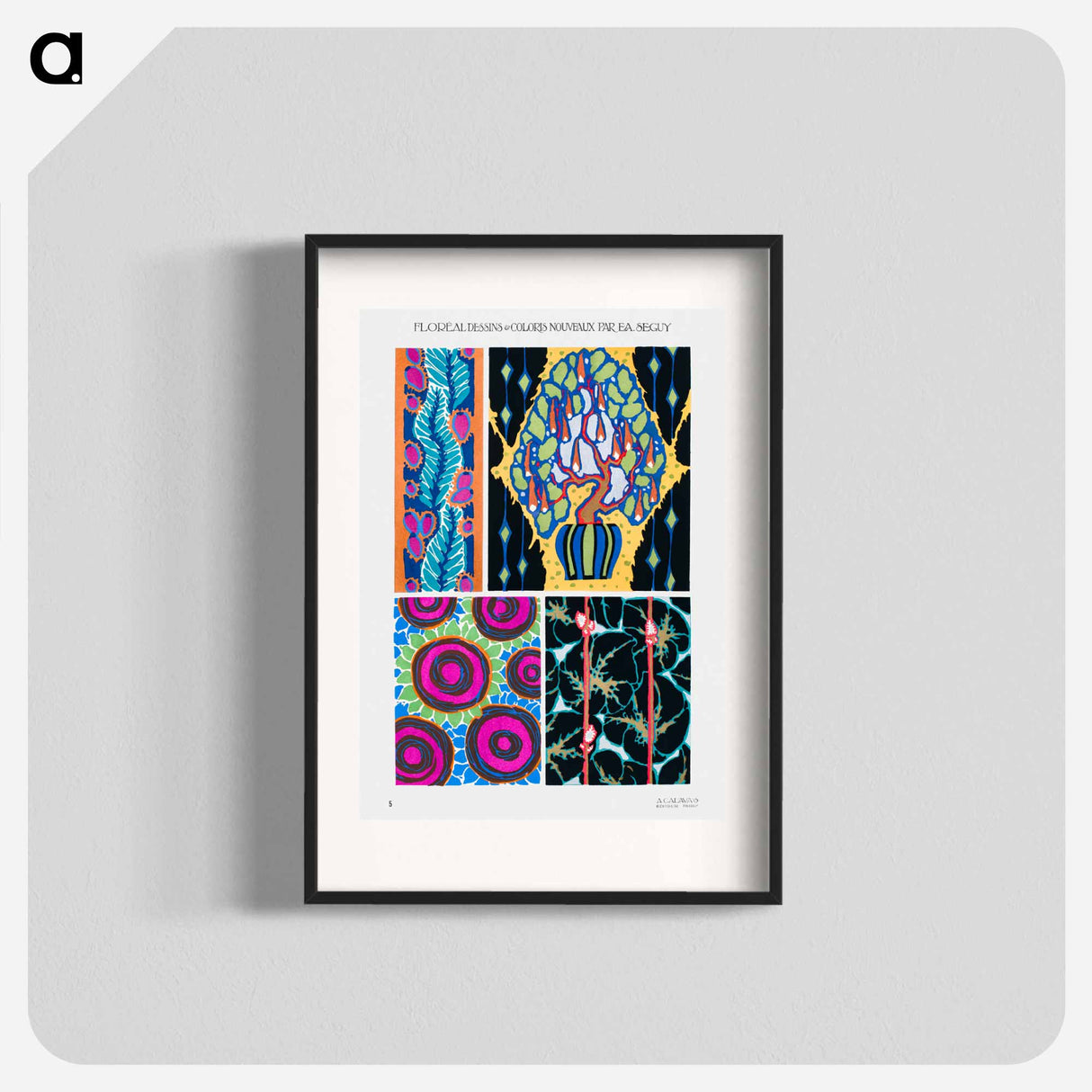 Floréal: dessins and coloris nouveaux - E.A.セギー Poster.