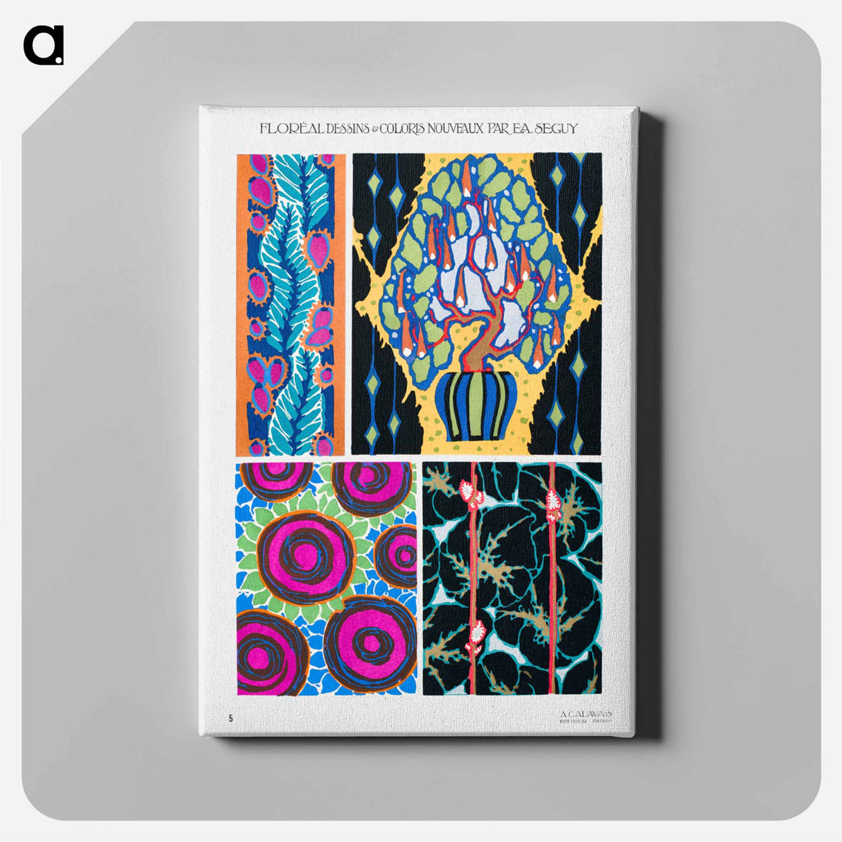 Floréal: dessins and coloris nouveaux - E.A.セギー Canvas.